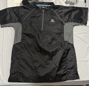 MIZUNO Womens Fast Pitch Softball Batting Jacket L Short Sleeve Windbreaker